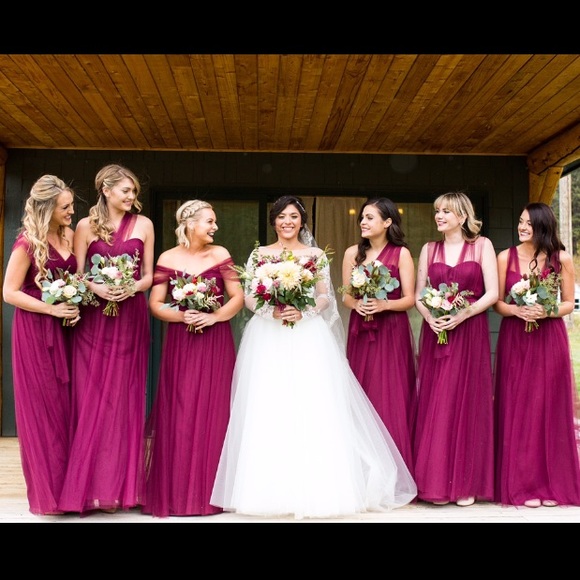 Jenny Yoo Annabelle Dress in Black Cherry - Picture 7 of 7